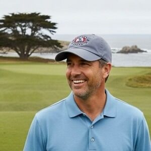Pebble Beach Golf Course 2010 US Open USGA Member Hat Adjustable‎ Blue Red White